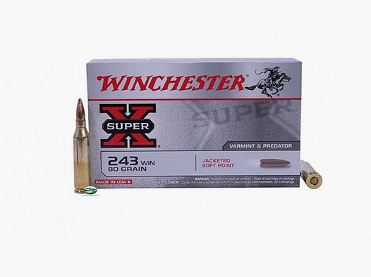 WINCHESTER Munition Kal. .243 Win Soft Point 80gr.
