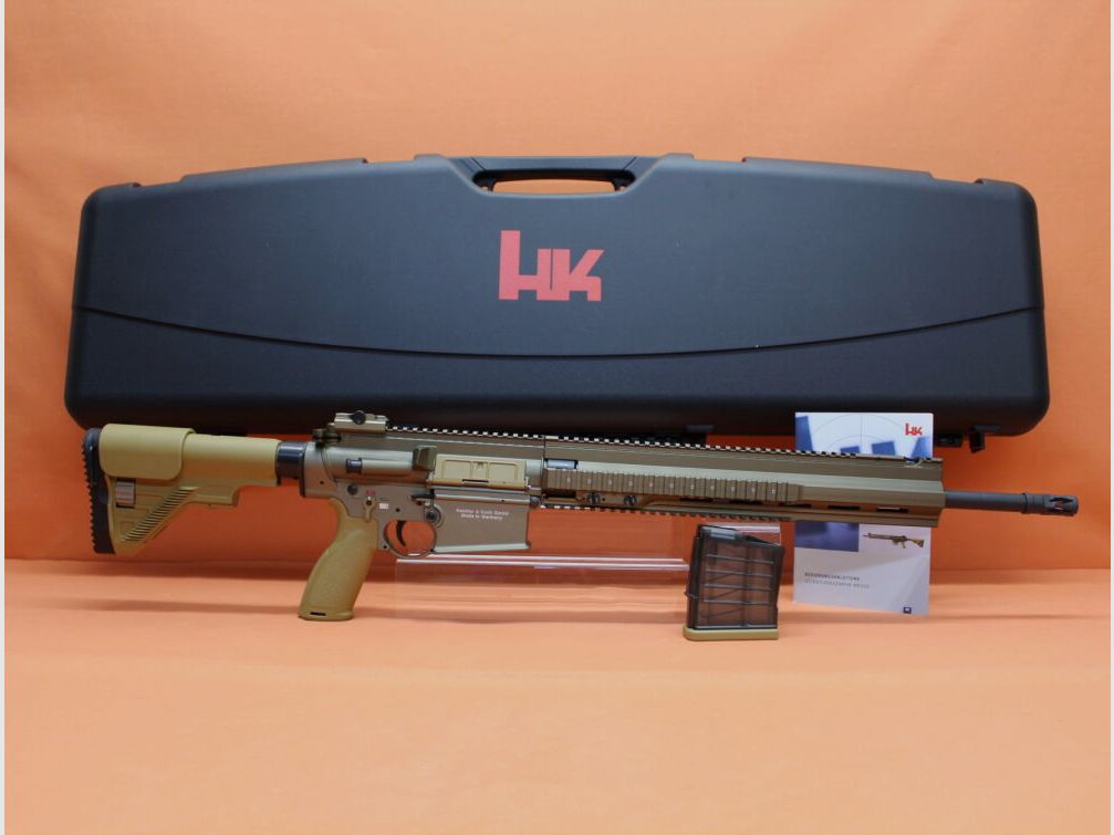 Angaben zur Produktsicherheit: Im Rahmen der EU-Verordnung sind wir verpfl Ha.Büchse .308Win Heckler&Koch/H&K MR308 A3 28 20" Lauf RAL8000, Gas-Piston-System HK417/G28