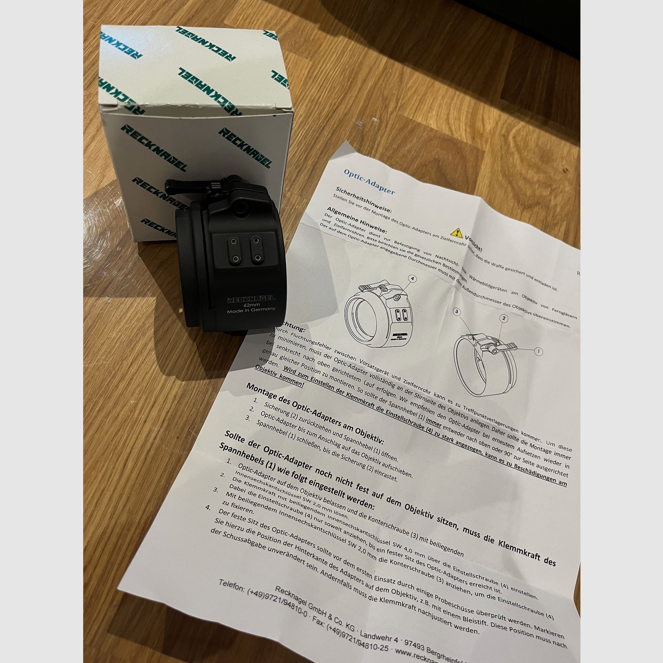 Recknagel clamp adapter for attachment devices