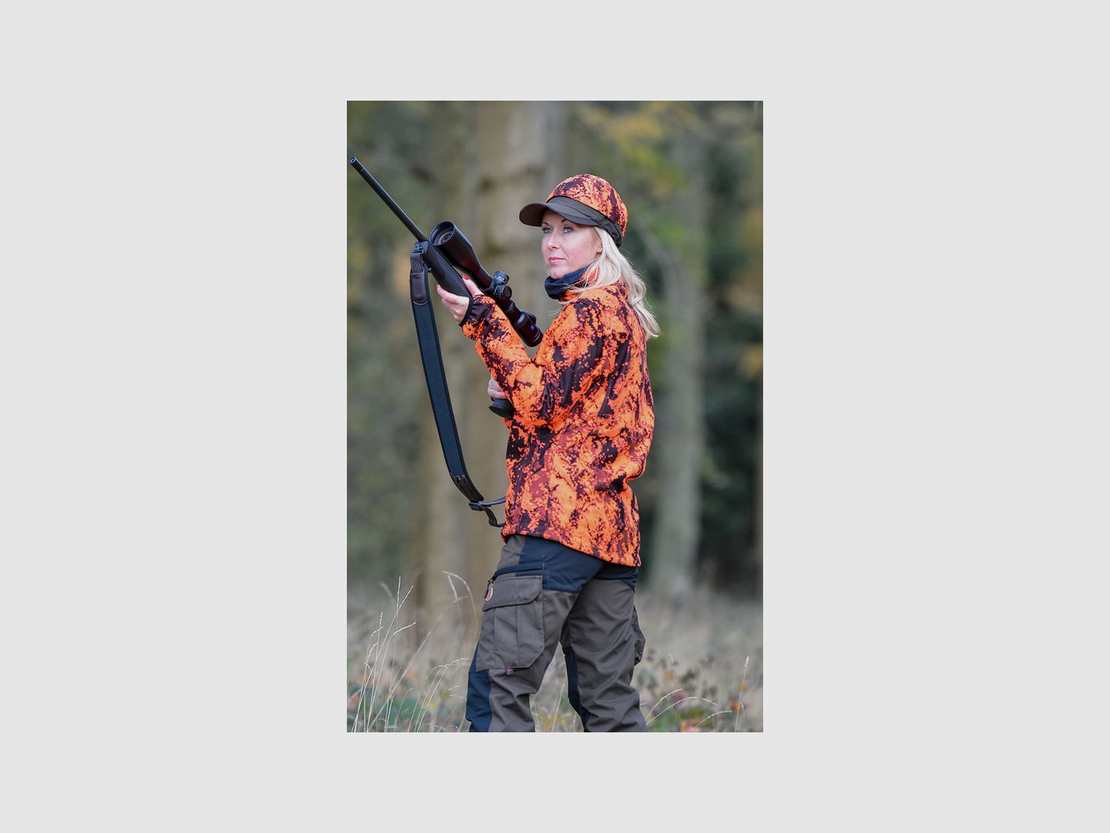 SHOOTERKING Digitex Softshell Damen Blaze Orange Braun