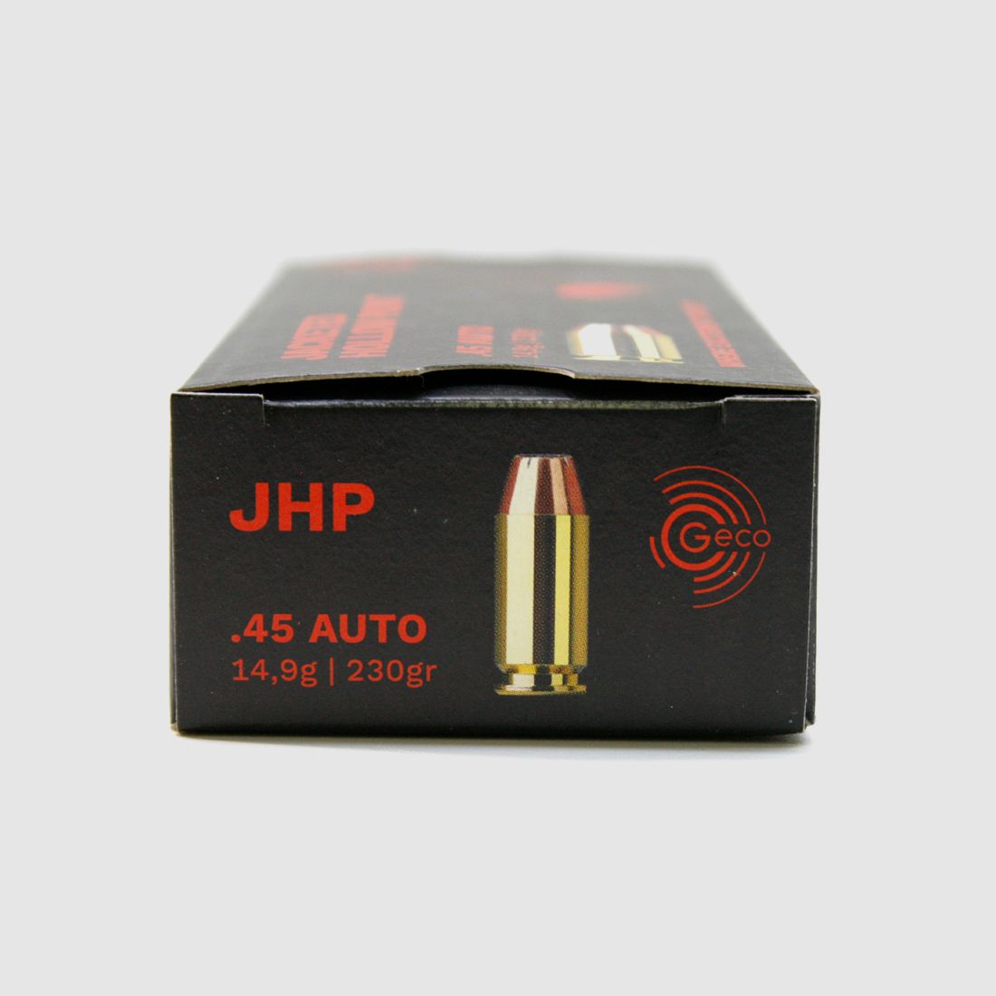 50 Schuss GECO .45 AUTO ACP JHP Fangschussmunition Hohlspitz Defense 14.9g 230gr hohe Präzsion Stopp