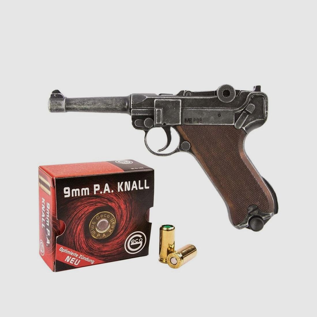 Cuno Melcher Luger ME P08 antik Schreckschu sspistole 9mm P.A.K.