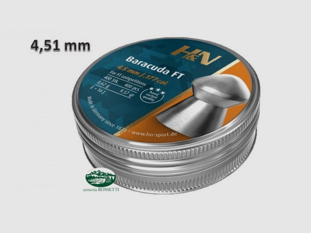 H&N SPORT Geschosse BARACUDA FT Kal. 4,51 mm - 0,62g