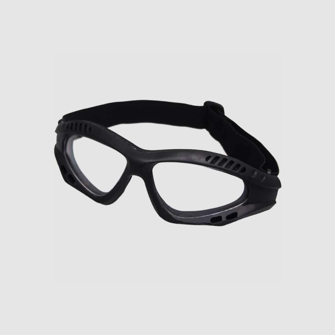 DELTA SIX FlexProtect Airsoft Schutzbrille (schwarz - klares Glas)