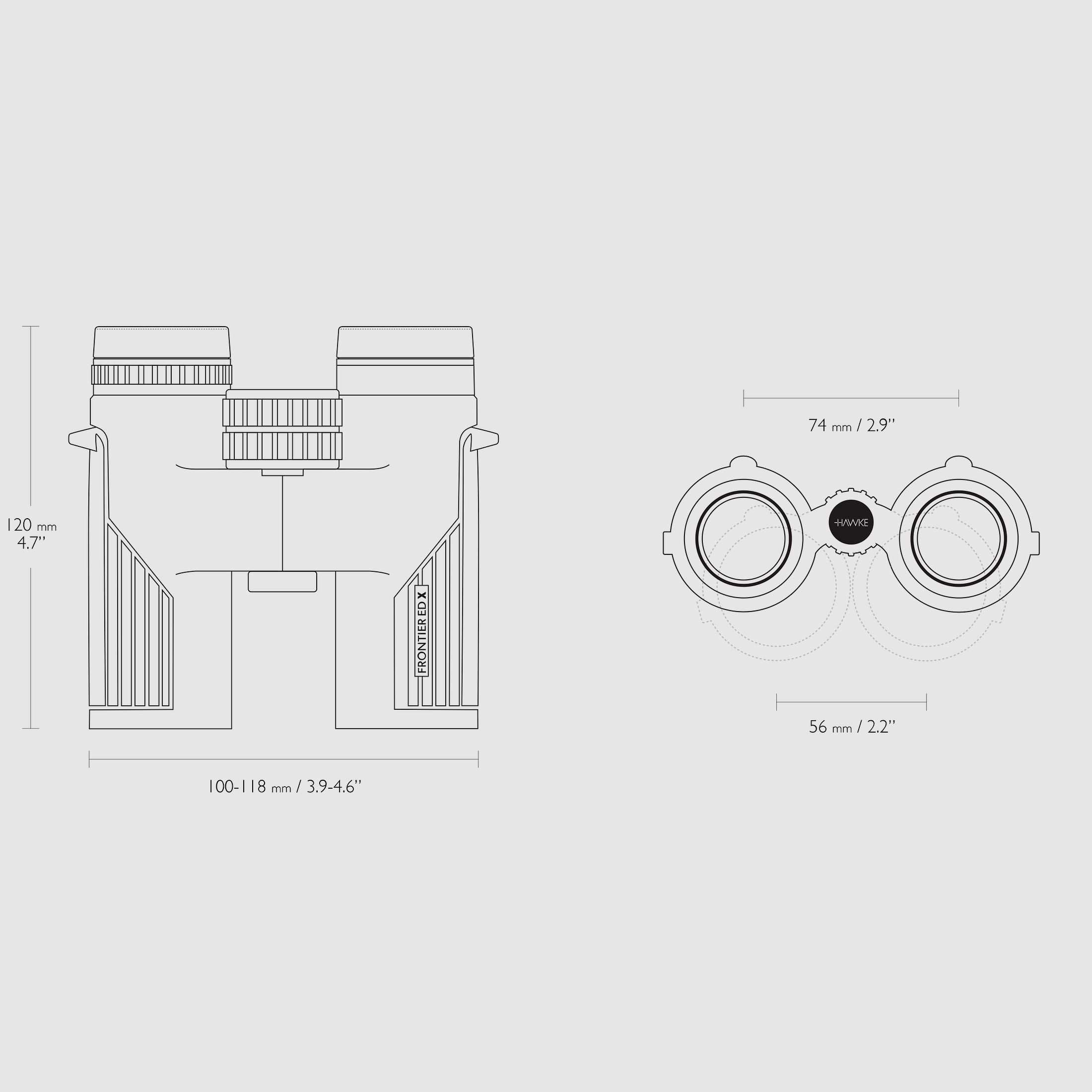 HAWKE 38405 Frontier ED X Fernglas 8X32 grün