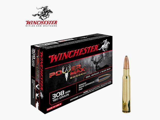 20 cartucce WINCHESTER cal 308 Win 180gr Power Max Bonded