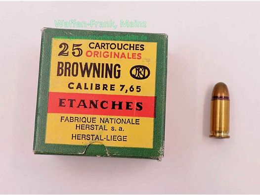 FN Fabrique Nationale Liège Munitions de Pistolet 7,65mm Browning/.32ACP