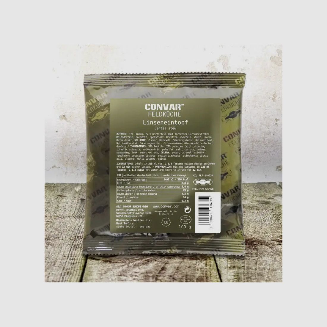 Convar-7 Convar-7 Feldküche Flex gefriergetrocknet Linseneintopf