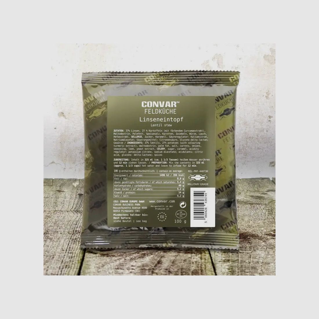 Convar-7 Convar-7 Feldküche Flex gefriergetrocknet Linseneintopf