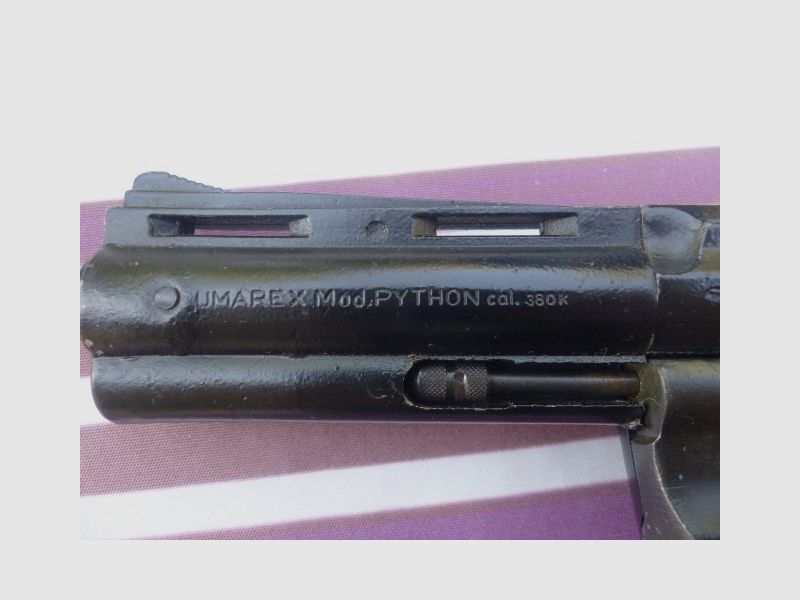 Schwerer Revolver Python Cal. .380k (9mm R) brüniert 6-Schuss Trommel