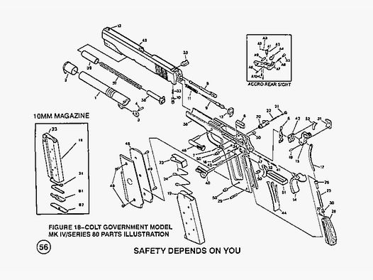 ESPLOSO PISTOLA SEMIAUTO 1911