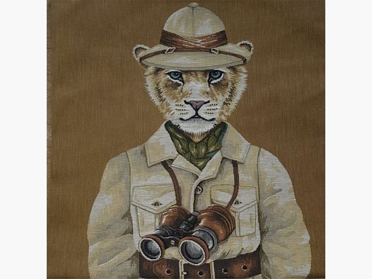 Coussin Lovergreen Motif Coussin Safari Lion