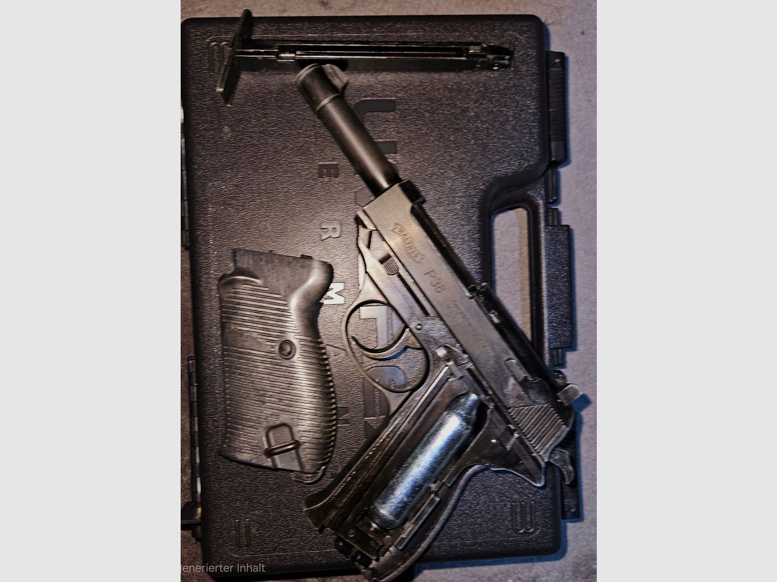 Walther P38, Gasbetrieben CO2, 4,5mm, 7,5 Joule,gebraucht, voll funktionsfähig!! Top!!!!