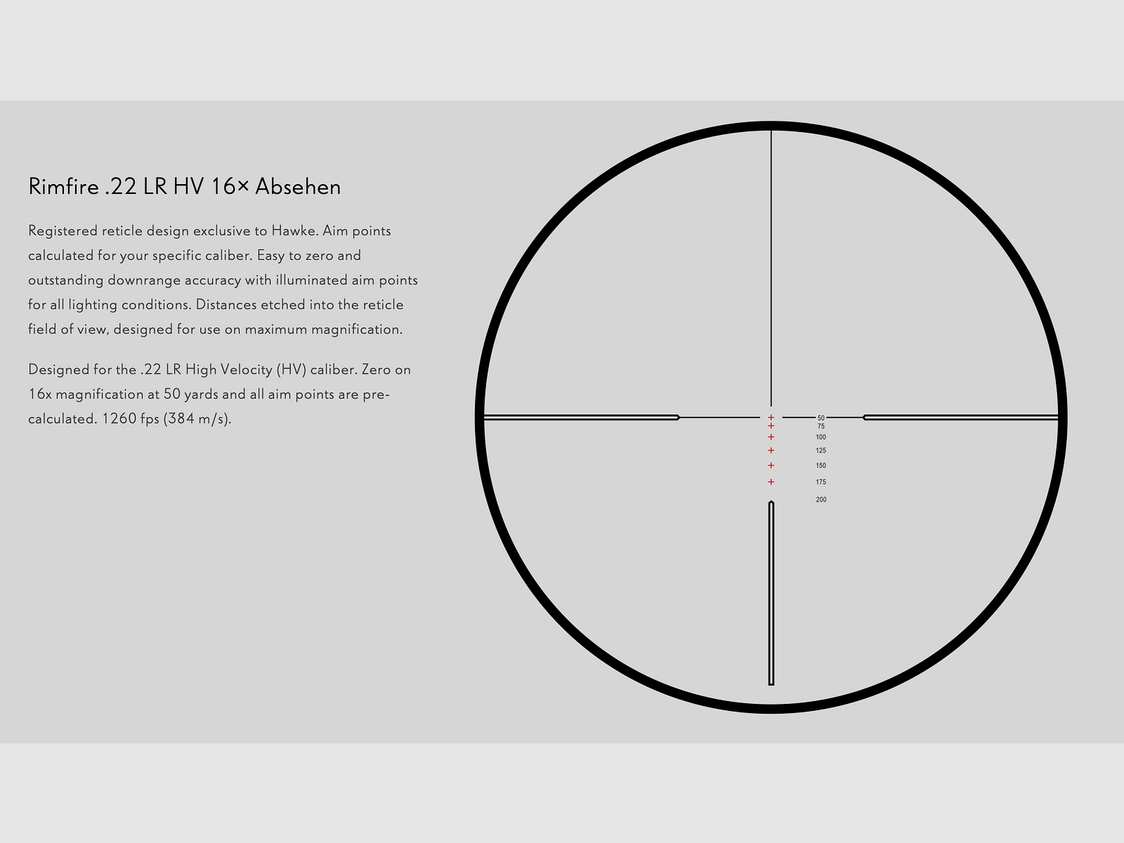 BWare Hawke 14295 telescopio VANTAGE 30 WA SF IR 4-16x50 RIMFIRE .22 LR HV ABSEHEN V435