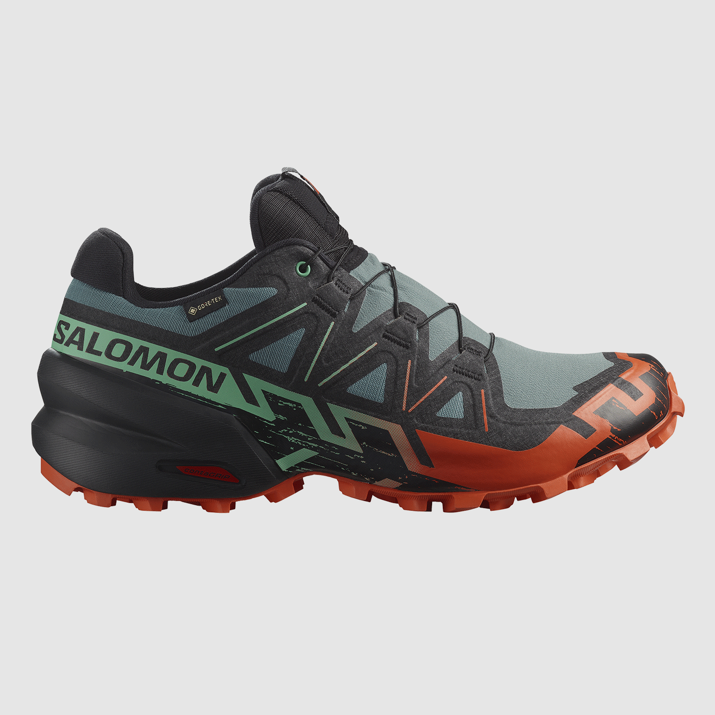SALOMON – MEN – SPEEDCROSS 6 GTX North Atlantic / Black / Cherry Tomato, image 1 of 5