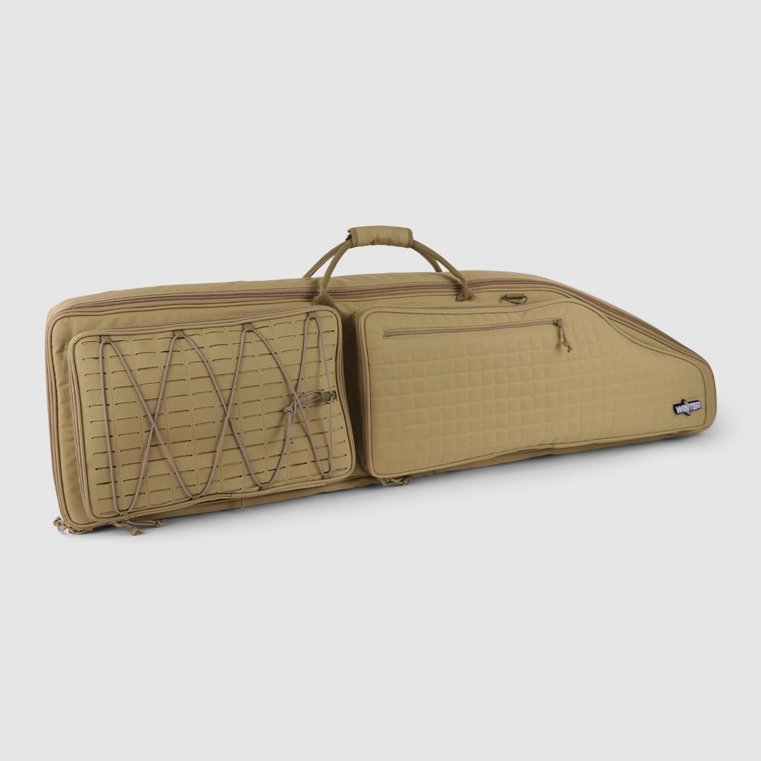 Winter Waffentasche Olympic 130 cm – Laser-Cut MOLLE, Shockcord, Rucksacktragesystem, 1000D Nylon (Dune)