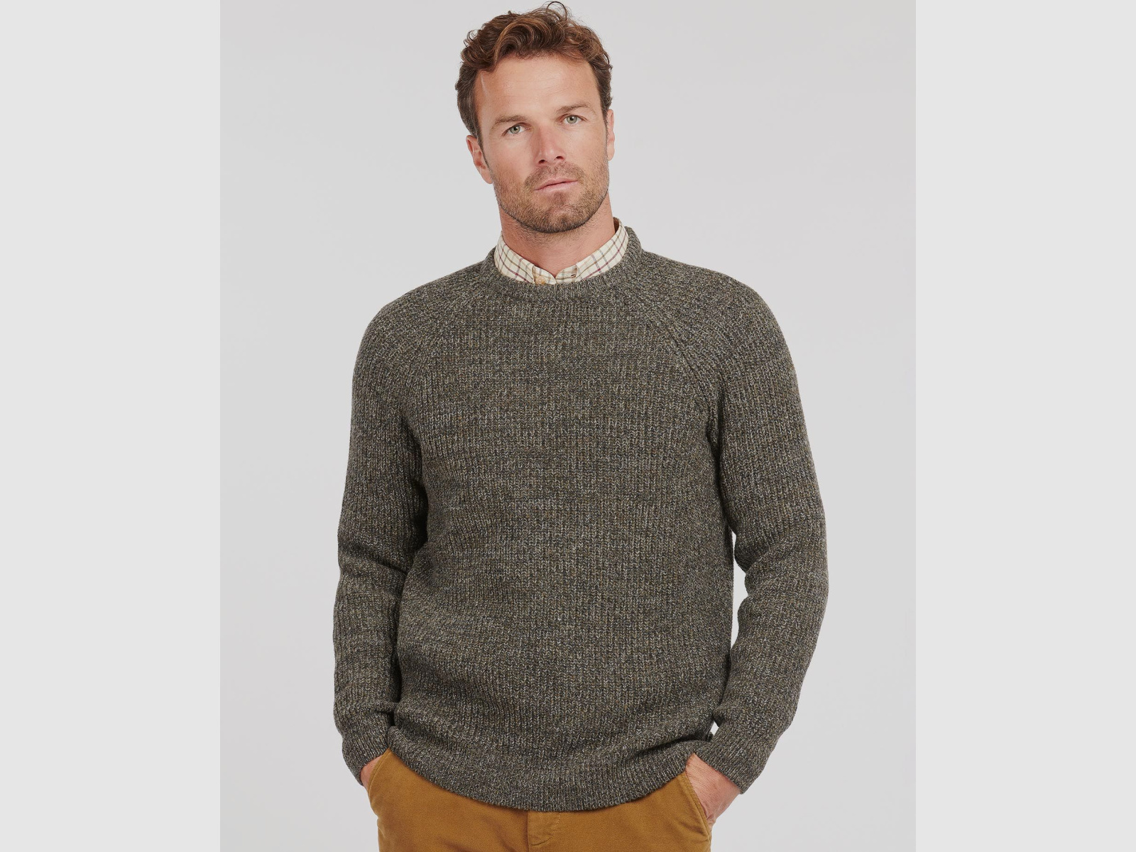 BARBOUR Horseford Crew Neck Pullover Olive