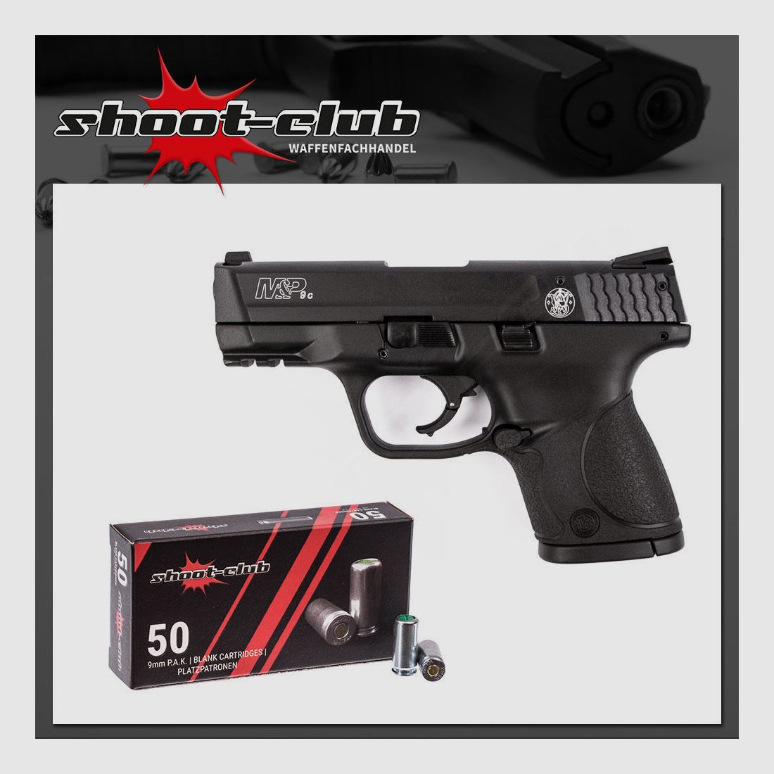 S&W M&P9c Schreckschusspistole 9mm + Platzpatronen