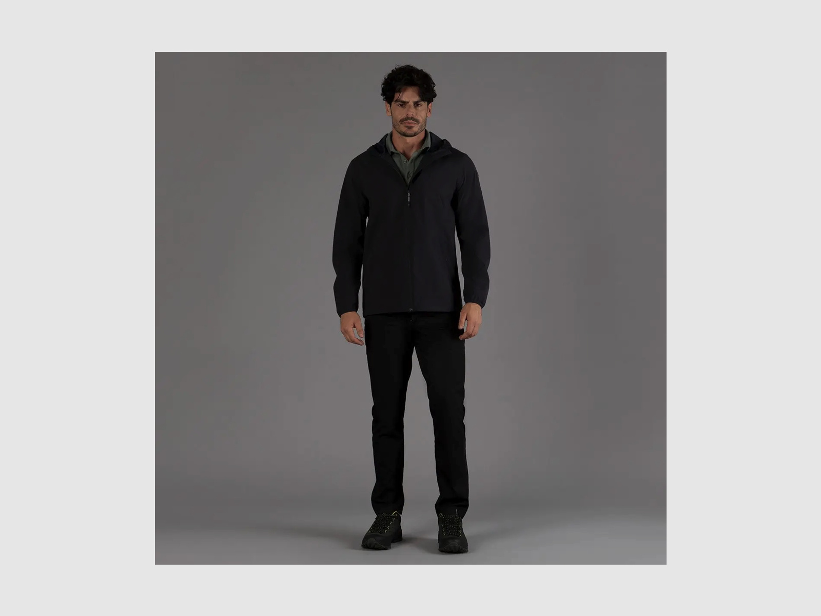 CMP Herren Jacke aus zwei Lagen Stretchgewebe Anthrazit