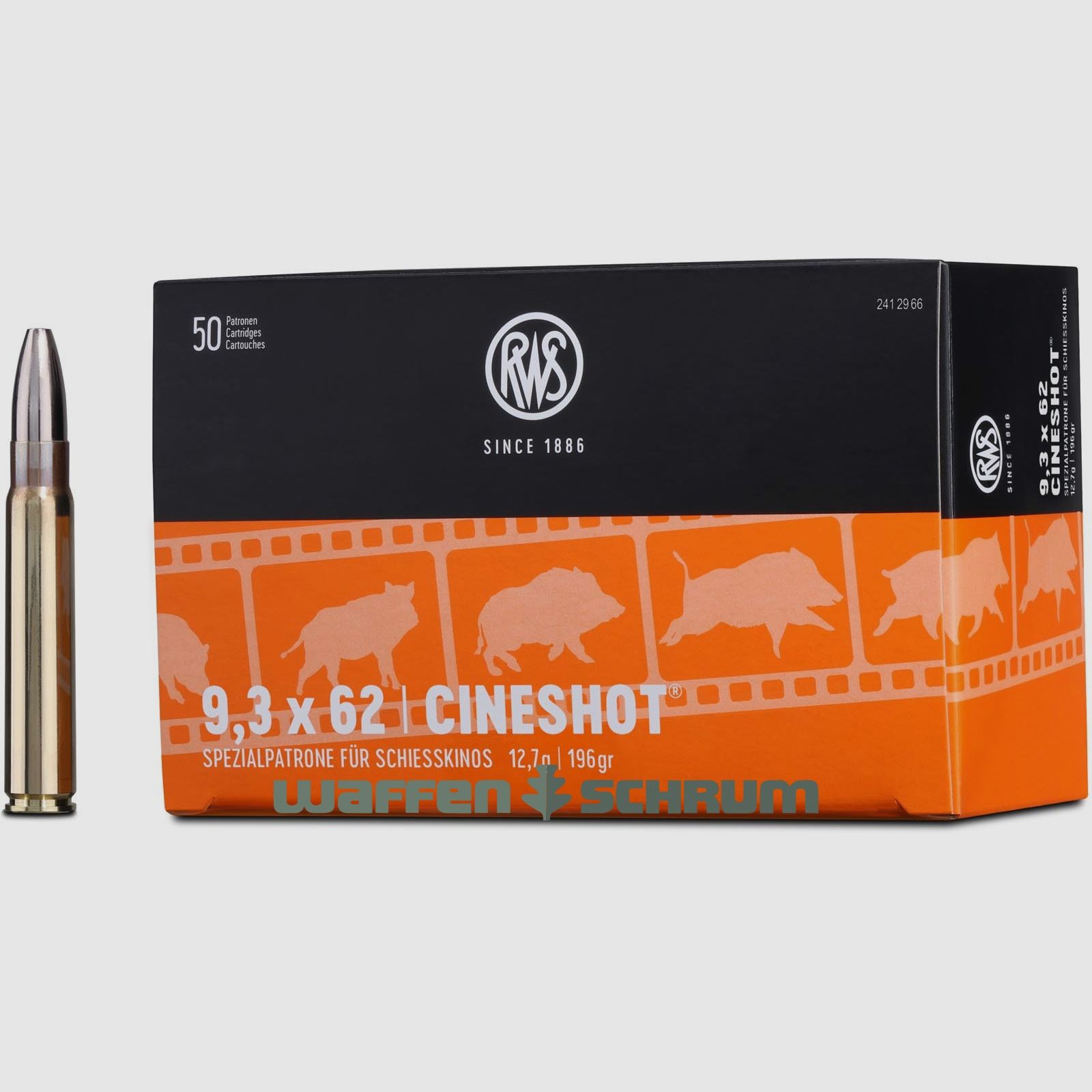 RWS 9,3x62 Cineshot 12,7g - 196gr 30er Pck.
