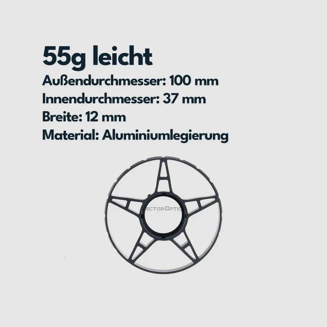 Vector Optics SCBSW-U1 – Rueda de paralaje de 100 mm para 32/34 mm, imagen 2 de 4