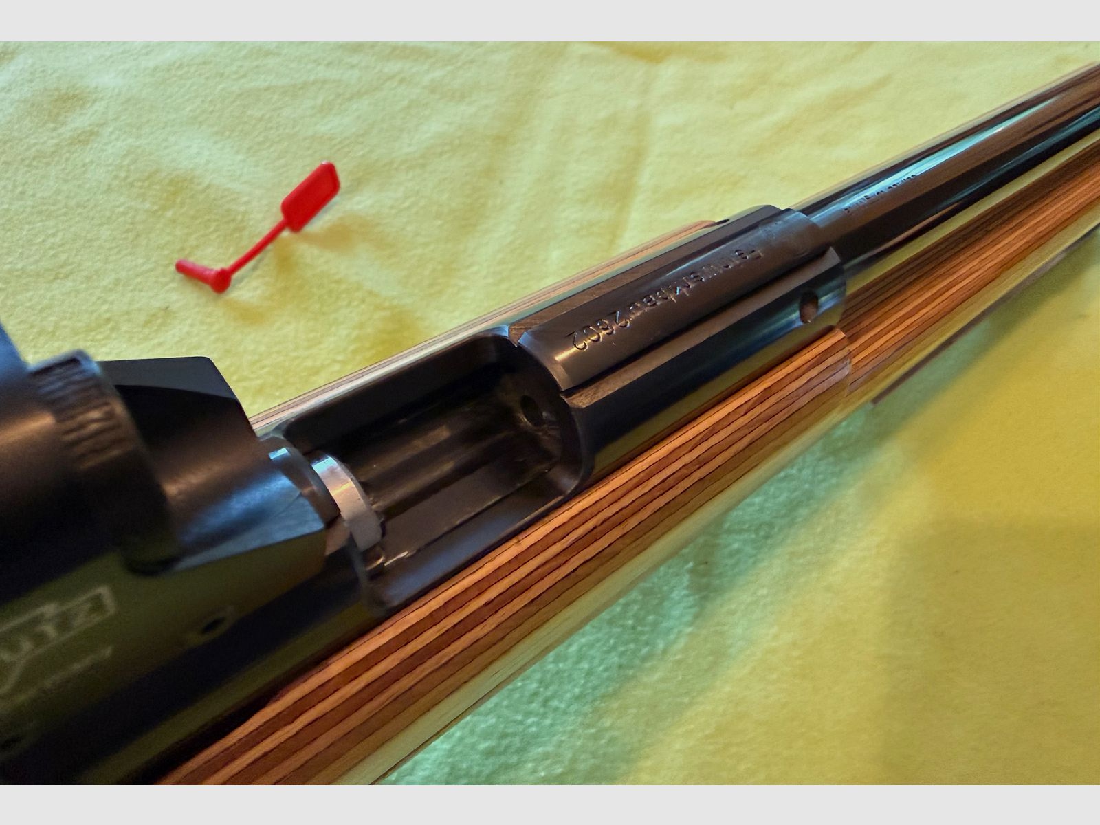 Feinwerkbau 2602 KK Match Gewehr .22lfb z diopterem Anschütz oraz akcesoriami, drewniana kolba prawostronna
