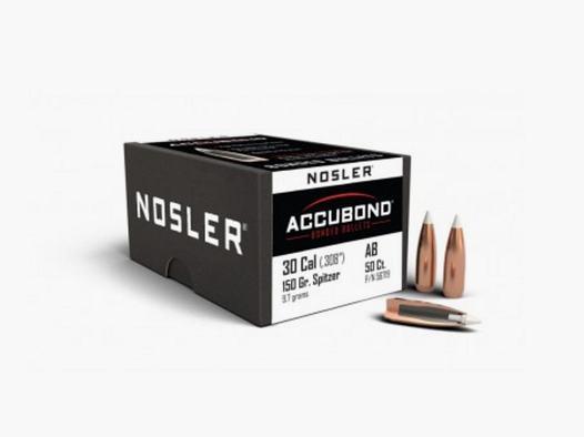 OGIVE NOSLER CAL.30 – 7,62MM(308″) 165GR. ACCUBOND