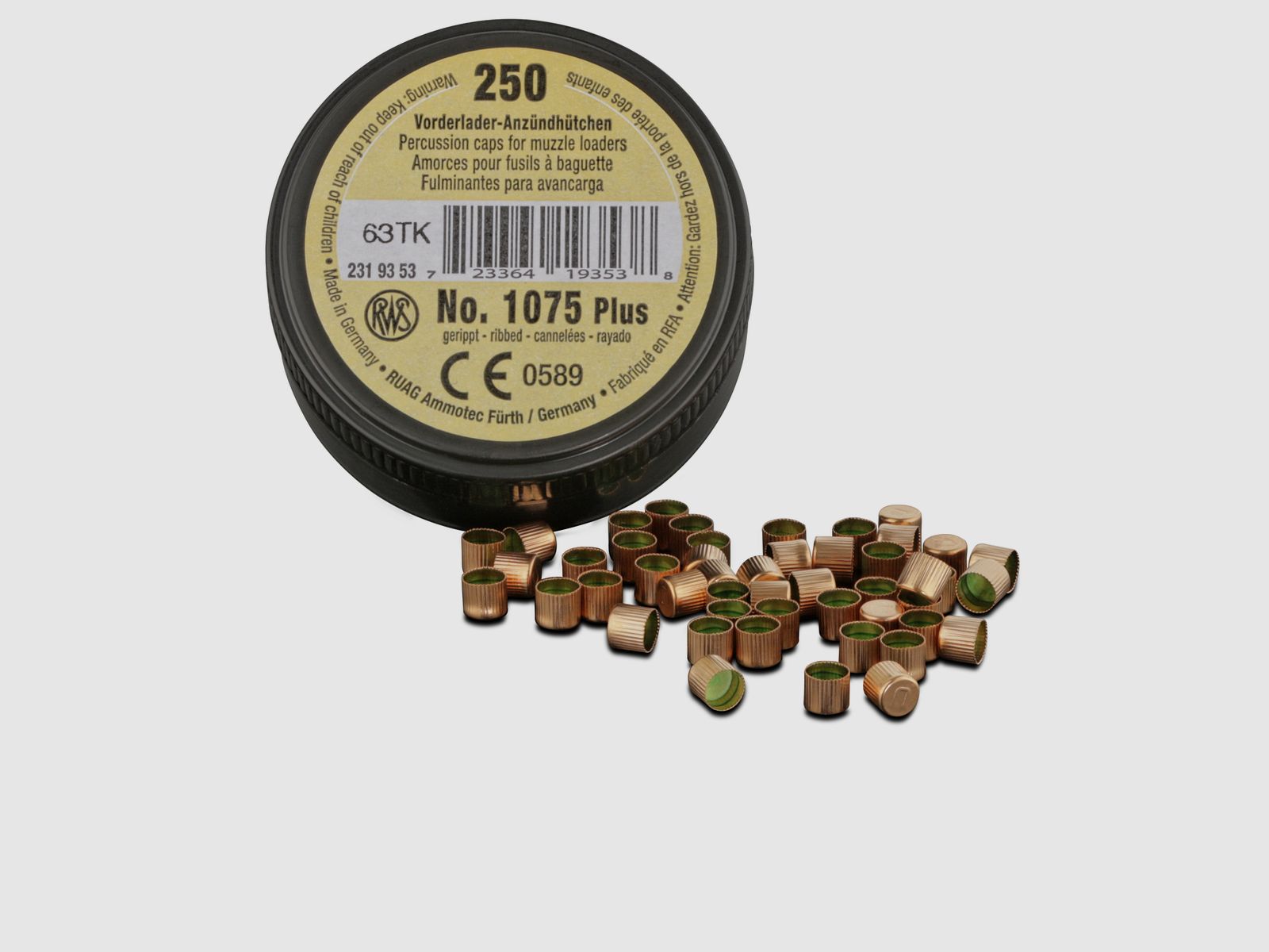 RWS Vorderladerzündhütchen 1075 Plus, Kaliber