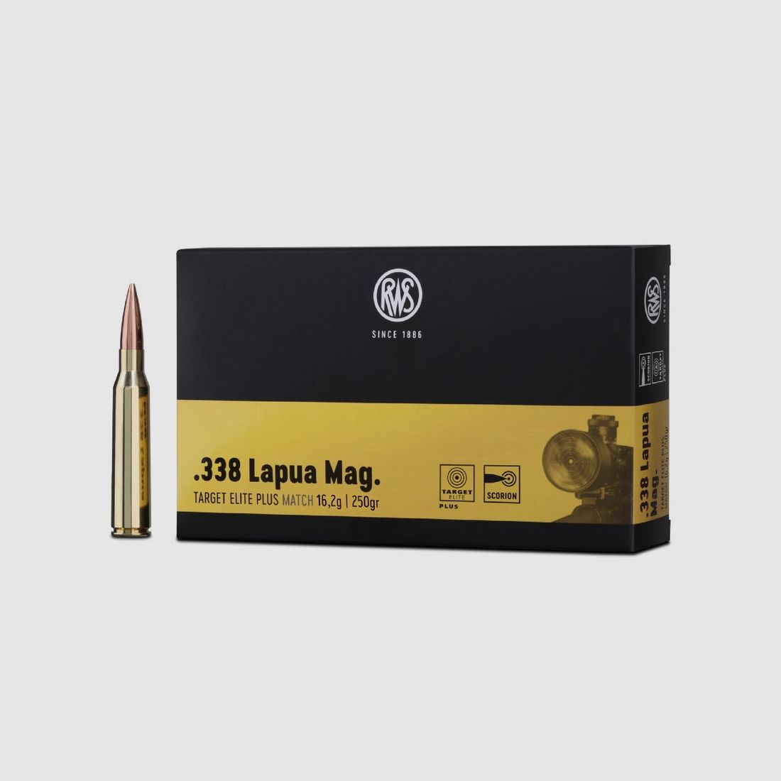 RWS .338 Lapua Mag. TARGET ELITE PLUS 16,2g/250gr, Bild 1 von 3