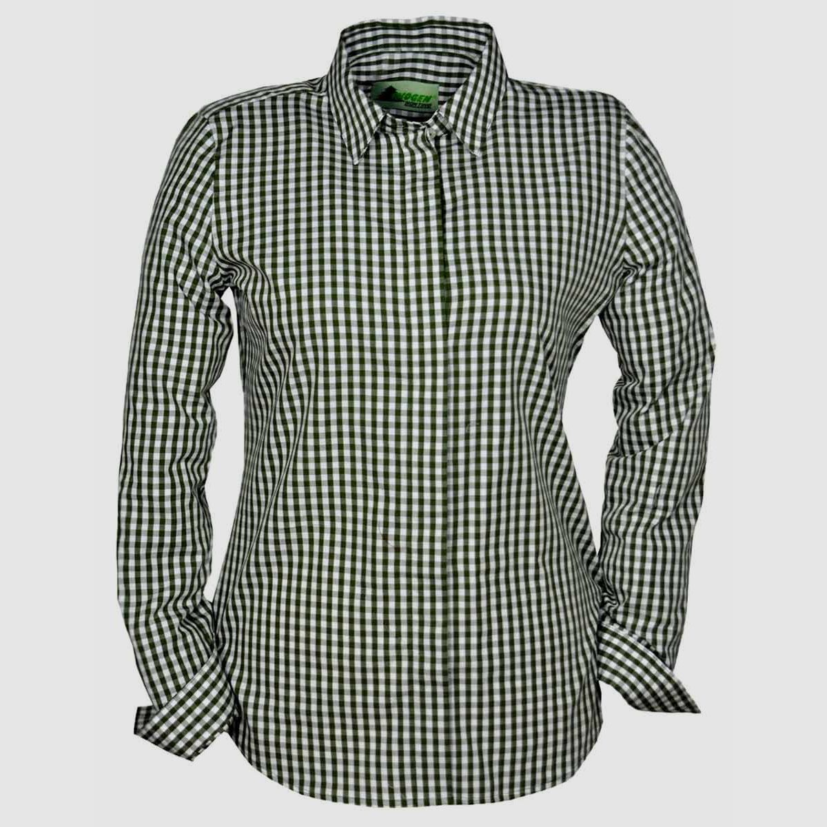 Skogen Bluse Outdoor Karo Oliv