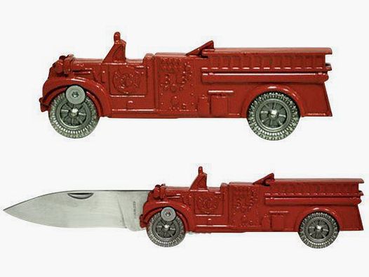 Feuerwehrklappmesser Oldtimer Feuerwehrauto