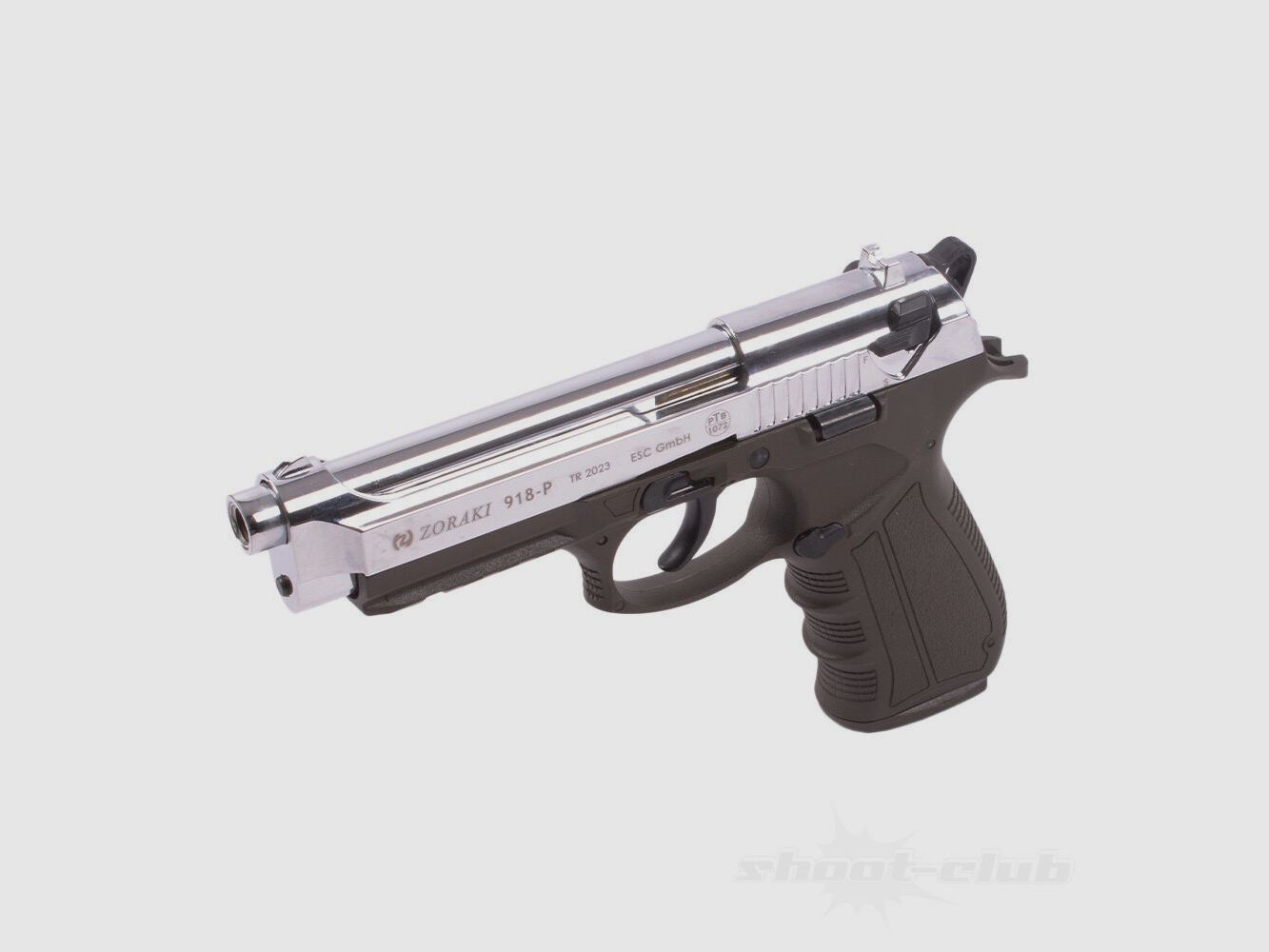 Zoraki 918-P pistola a salve 9 mm P.A.K. cromo ODG