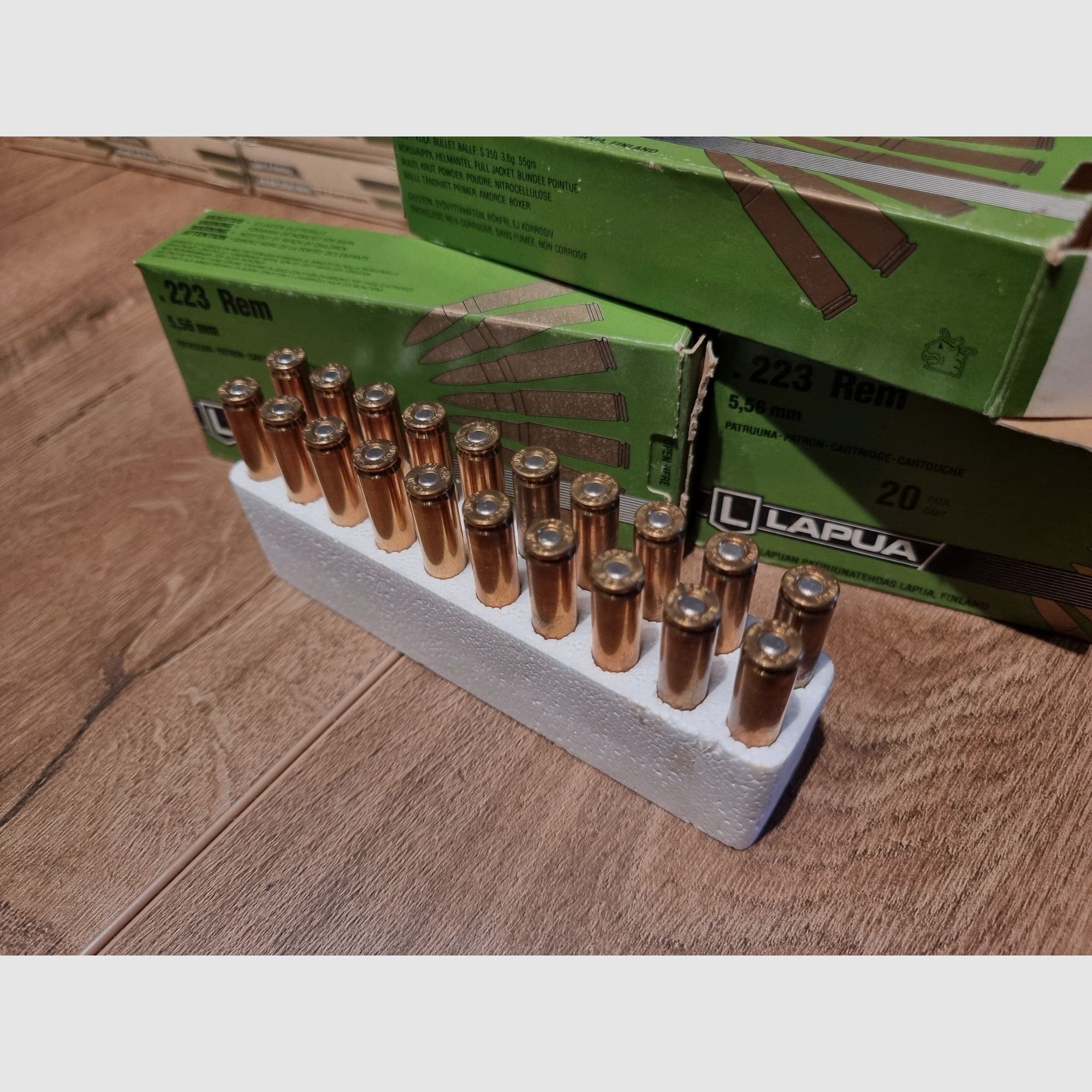 Munition .223 Remington 55gr FMJ - verschiedene Hersteller - S&B Magtech PPU Lapua GGG Norma usw.