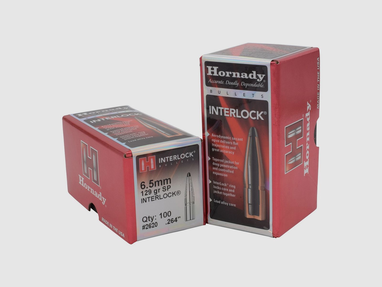 Hornady BULLETS .6,5MM /.264 129GR INTERLOCK SP – 100 Stk.
