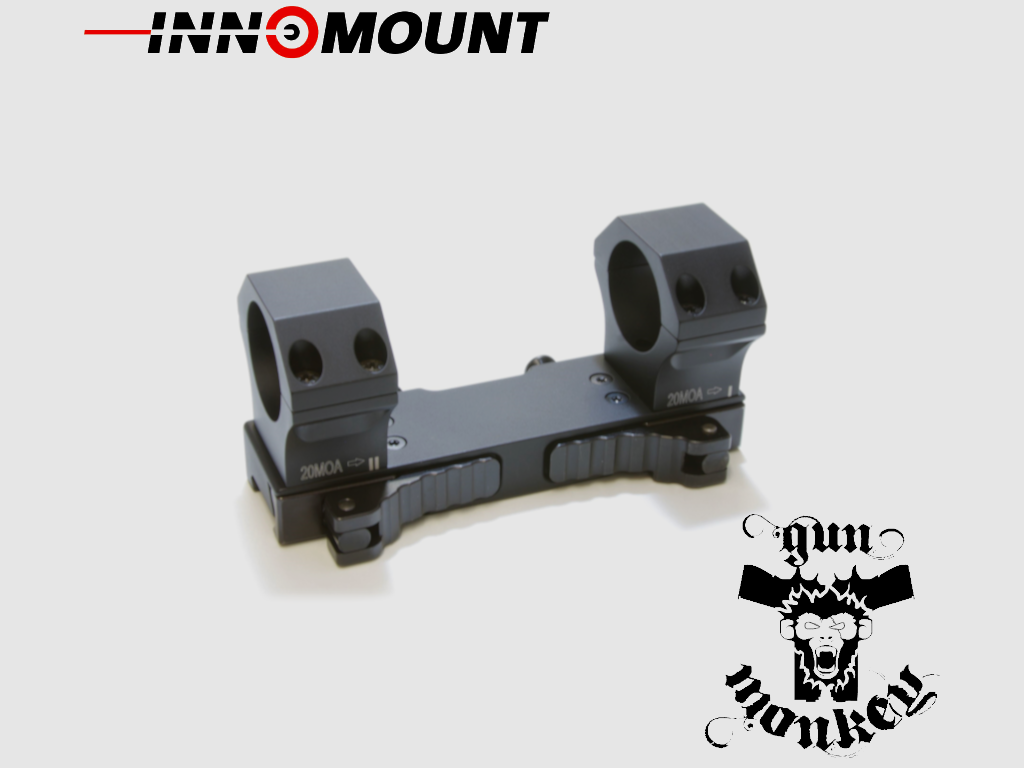 Montage tactique QD Innomount pour rail Weaver/Picatinny avec anneaux de 34 mm 0MOA/-20MOA BH 21mm FLEX (64-34-21-00-200-20MOA), image 1 sur 6