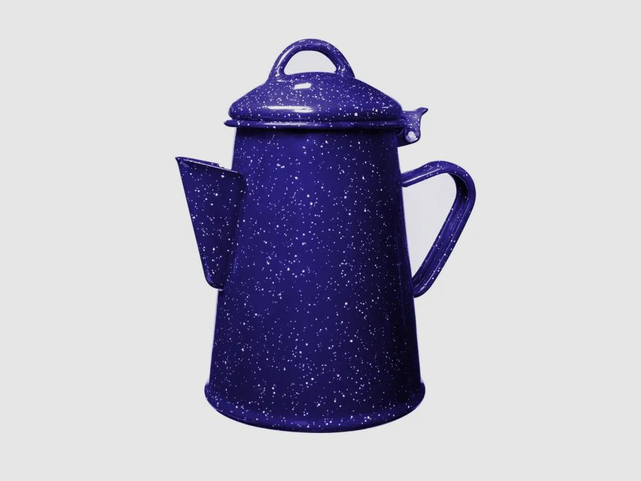 Emaille Kaffeekanne 1,2 L Blau