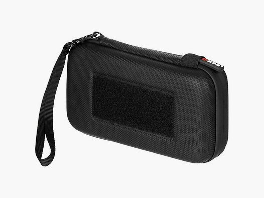 Tasche Hartschale Klein 19 x 10 x 4,5 cm Schwarz mit Klettschlaufen + Netzfach + Handschlaufe