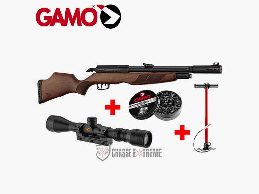 Zestaw GAMO Riser Punisher 40J Kal. 5,5 mm + Luneta 3-9x40 WR + Pompa PCP Flex Arrow + 250 Śrutów Pro Mag