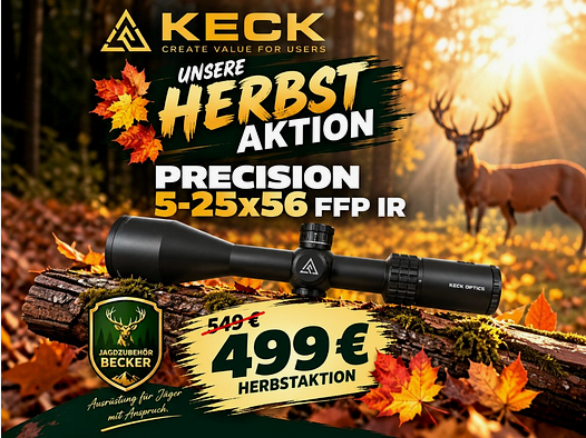 KECK Optics RS Precision 5–25×56 FFP IR-G2A – Herbstaktion