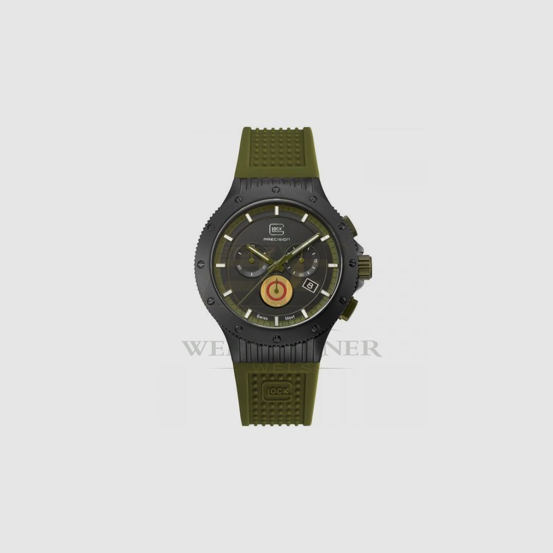 GLOCK Uhr black titanium case /silicone strap, Bild 1 von 4