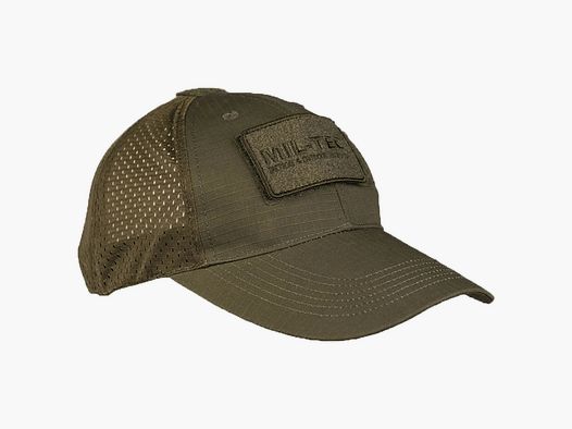 Mil-Tec Cappellino da baseball con inserto in rete - Oliva Uomini