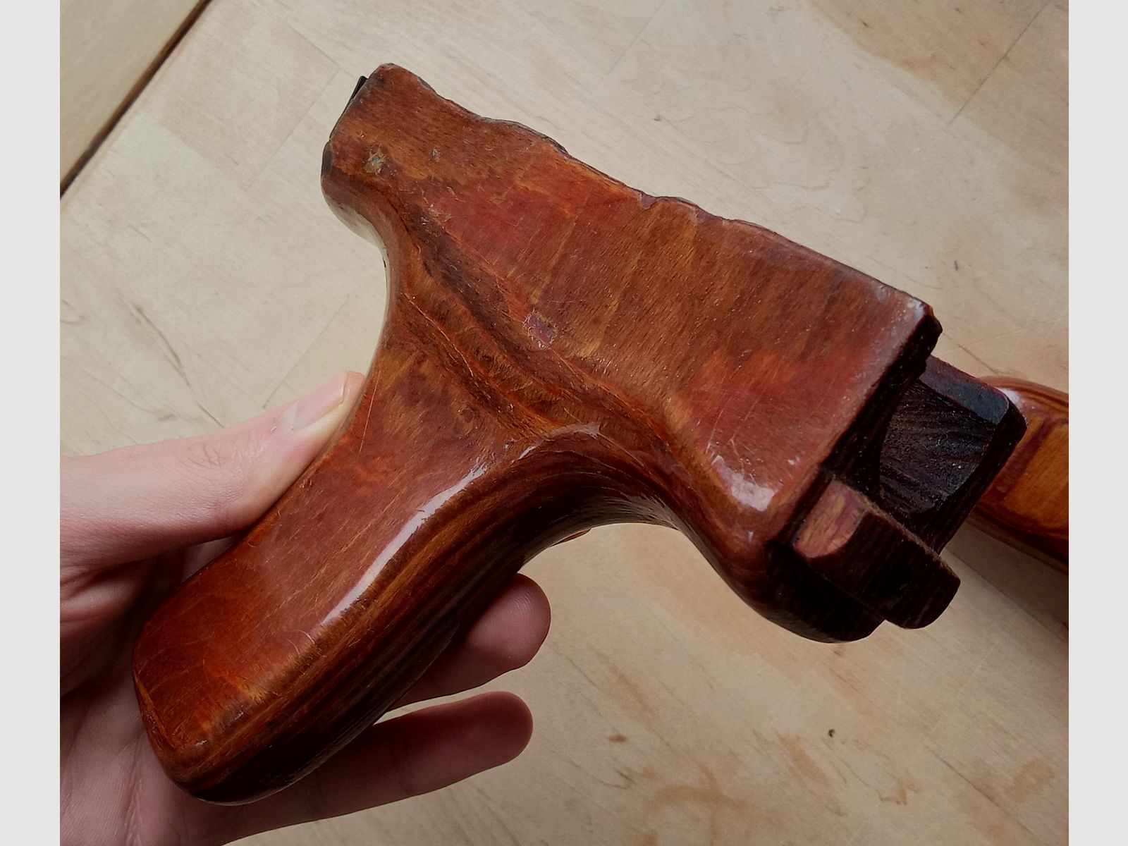 #2 Romanian lower AK handguard s.g. donkey penis (Uluc) laminated wood Romy Dong for PM md.63 md.90 AIMR AIMS