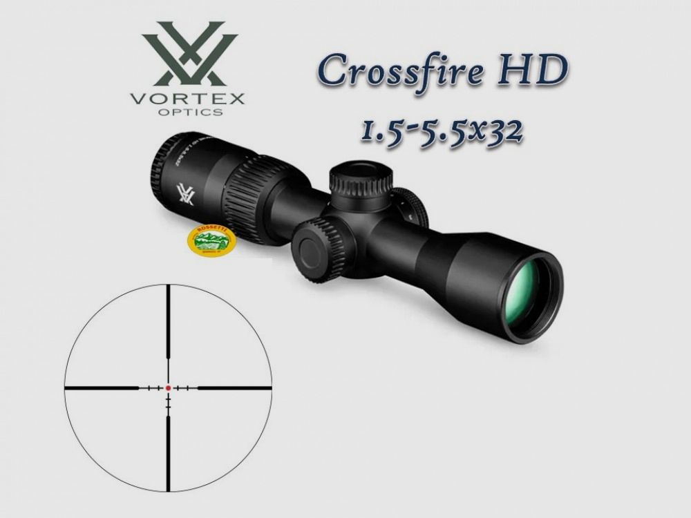 VORTEX CROSSFIRE HD 1,5-5,5 X 32 Langsame Fokussierung SFP ret.BDC MOA beleuchtet CFR-1501I