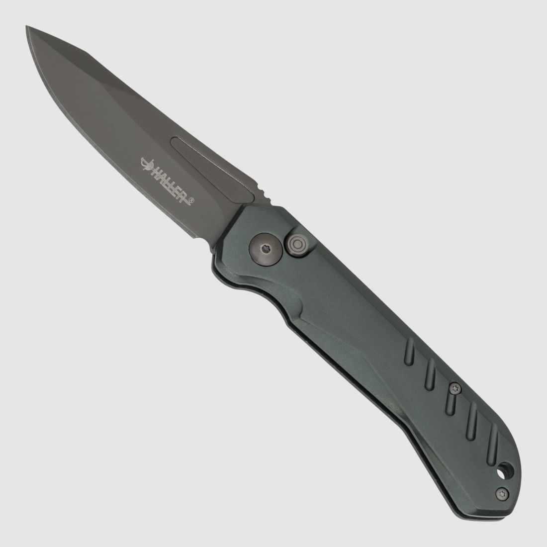 Cuchillo de resorte gris