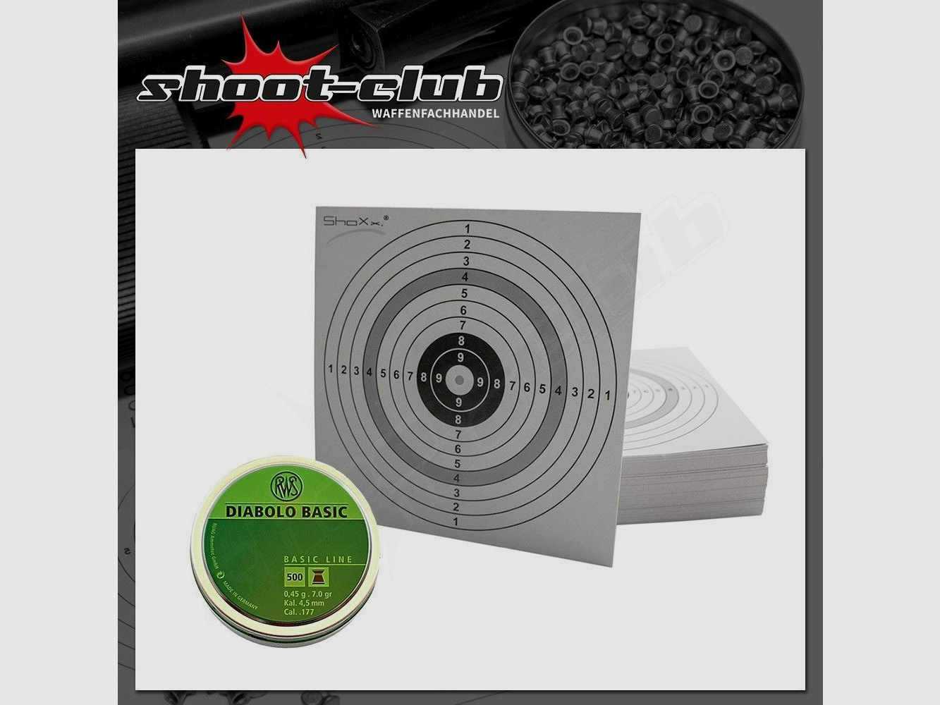 RWS RWS BASIC LINE Diabolos Kaliber 4,5mm, 500 Stück + 50