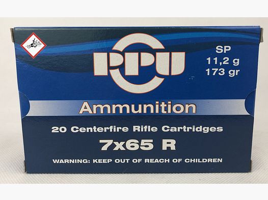 PPU cartucho de rifle 7x65 R 173grs