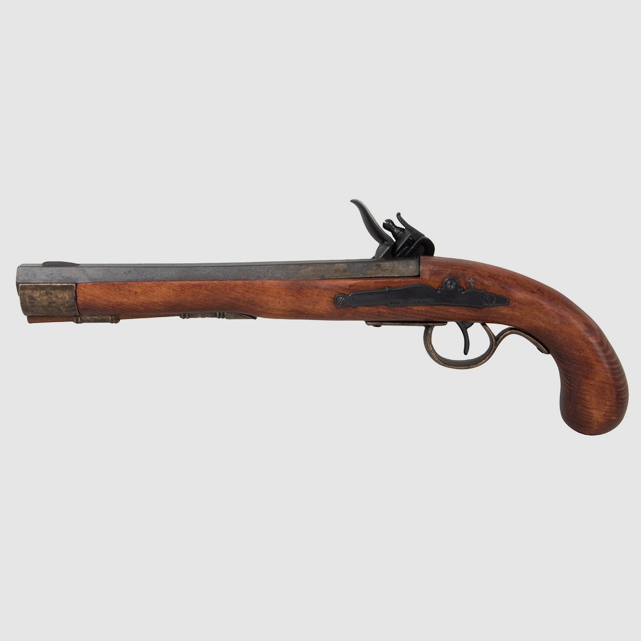 Denix SteinschloĂźpistole Kentucky USA 19 Jahrhundert LĂ¤nge 39 cm schwarz messing