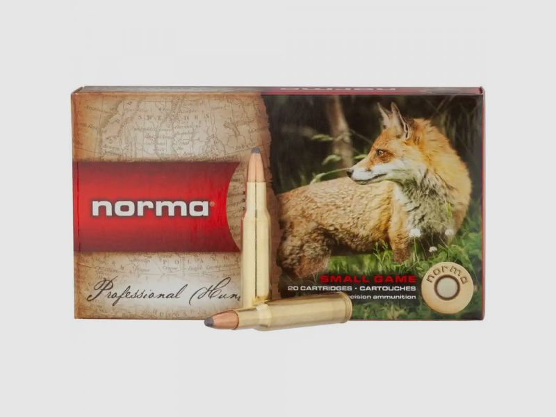 NORMA RIFLE CARTRIDGES - .222 REM SP - 62GR/4.0G - 20 CARTRIDGES