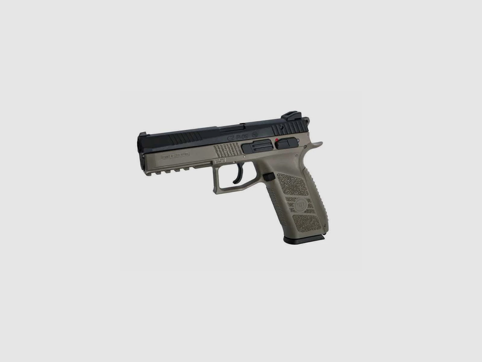 CZ P-09 Metall Slide Airsoft Pistole GBB, incl. Case, FDE/Schwarz -F-