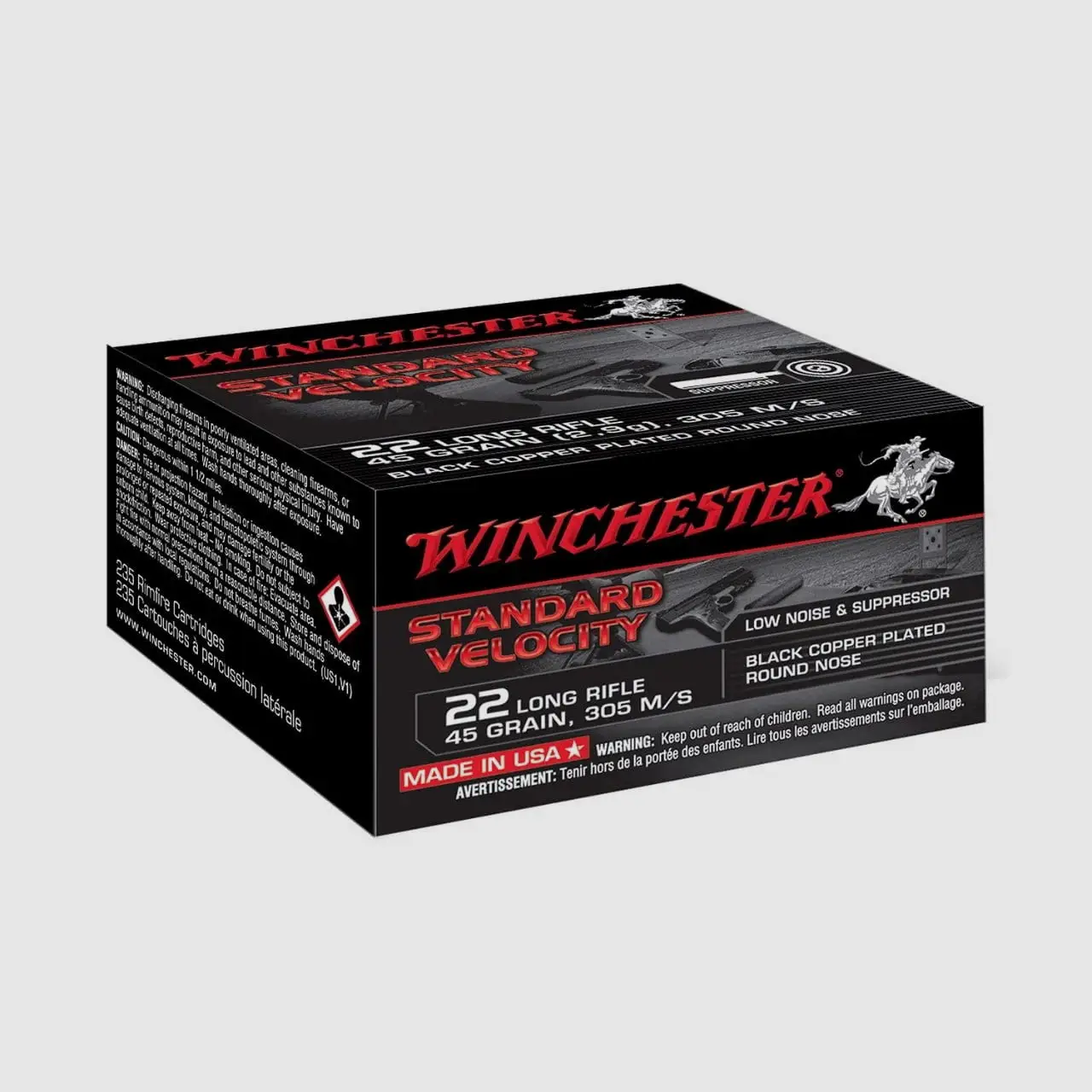 Winchester Standard Velocity .22 lfB. 45 grs. - 235 Stk.